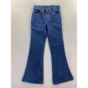 Vintage Levi's Orange Tab Bell Bottom 80s 27x31 Blue Flare Bootcut Jeans Paper